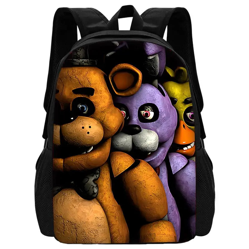 Cartoon Five Night At Freddy Child School Backpack With Shoulder Bag Pencil Bags School Bags for Boys Girls Best Gift