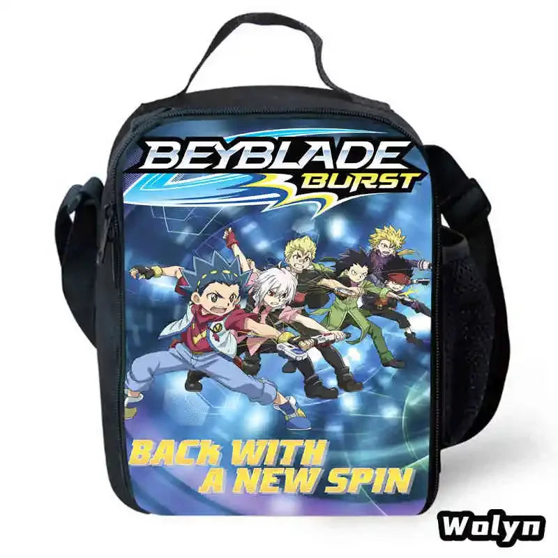 Anime-Bey-Blade Child School Backpack With Cartoon Lunch Bags Cartoon Pencil Bags School Bags for Boys Girls Best Gift