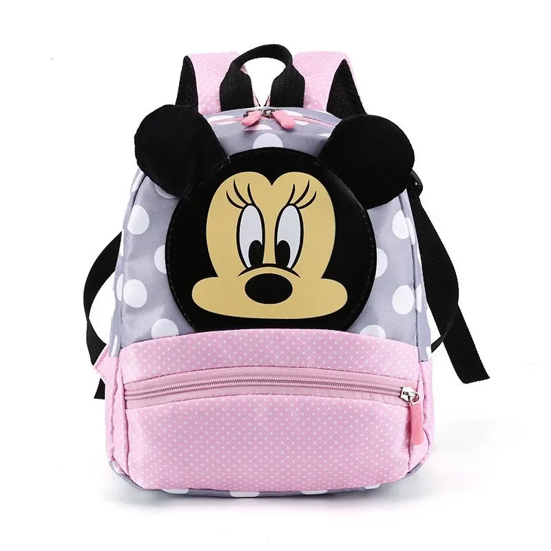 Disney Cute Backpack for Baby Boys Girls Pink Minnie Mickey Mouse Children Lovely Schoolbag Kindergarten Schoolbag Kids Gift