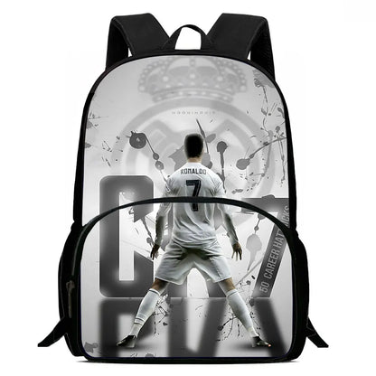 Cartoon C-CR7 Football-Stars Child Backpack,Shoulder Bags,Pencil Bags for 4-8 Years Old Anime School Bags for Boy Girl Best Gift