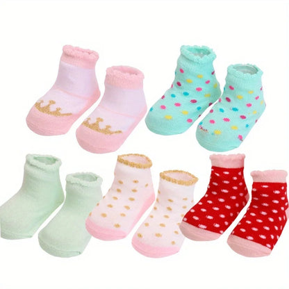 Kids Children's Socks for Girls Boys Non-slip Print Cotton Toddler Baby Christmas Socks for Newborns Infant Short Socks Clothing