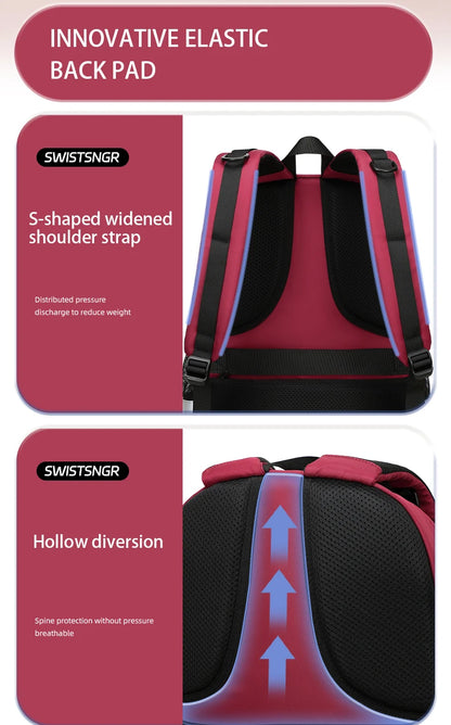 2024 New Large Airplane Travel Backpack for Girls Waterproof Fashion 15/17 Inch Laptop Backpacks Women Children Schoolbags Male