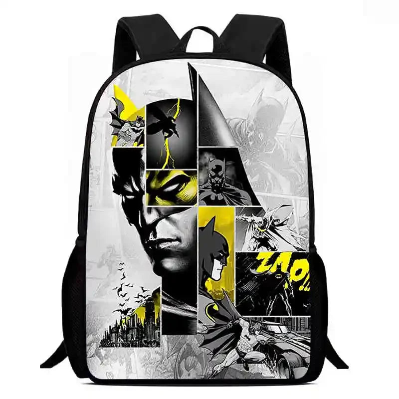 Cartoon Super Hero B-BatmanS Child School Backpack,Lunch Bags,Pencil Bags For Kindergarten,Best Gift For Boys and Girls