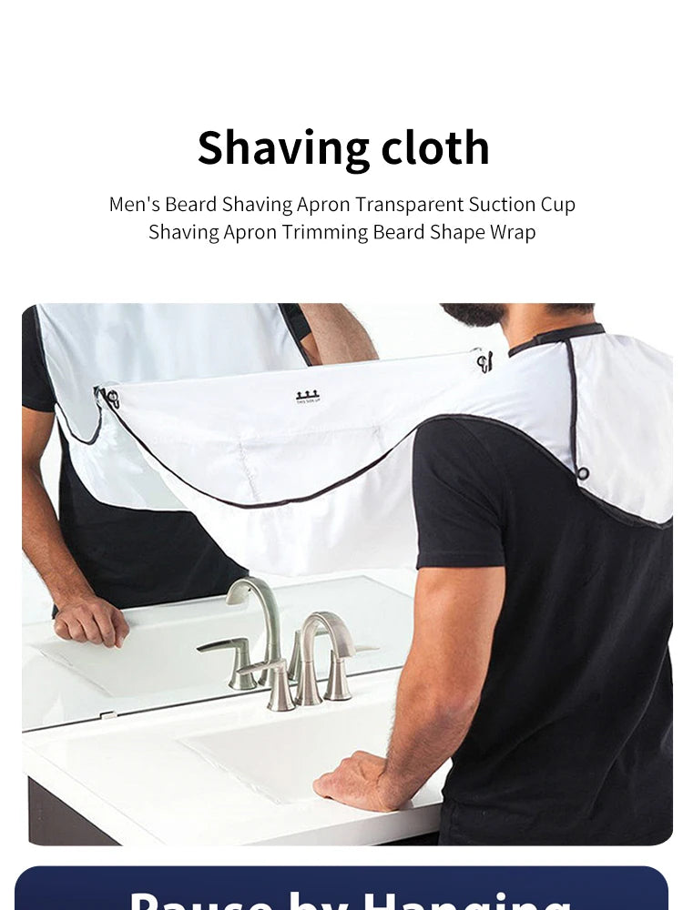 Male Shaving Apron Beard Catcher Cape Care Bib Face Shaved Hair Adult Bibs Shaver Cleaning Hairdresser for Man Clean Apron Gift