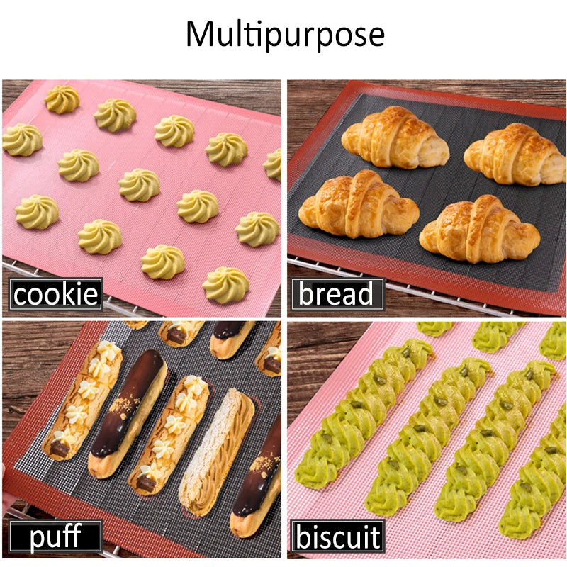 1PC Reusable Silicone Baking Mats Non-Stick Oven Sheet Liner Bakery Tool Cookie/Bread/Macaroon Kitchen Bakeware Accessories