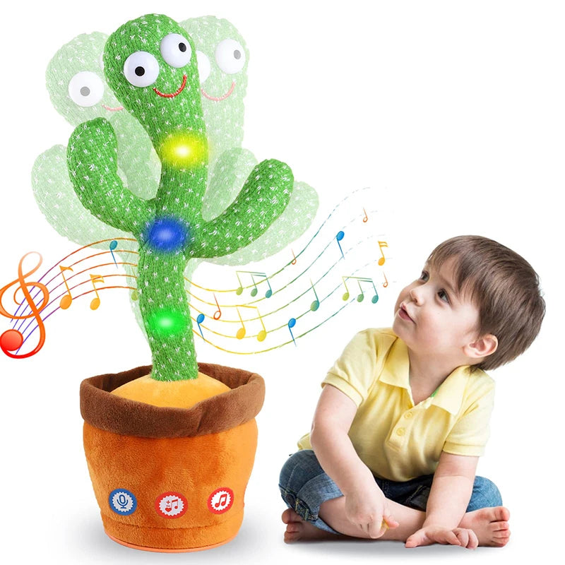 Dancing Talking Cactus Toy for Baby Toddler Boys Girls Gifts Singing Mimicking Cactus Toy Recording Repeating Cactus Baby Toy