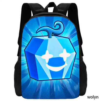 Blox Anime Fruits School bags for Boy Girls Mochila Cartoon Children's Backpack Anime Game Book Bags Light Weght and Durable