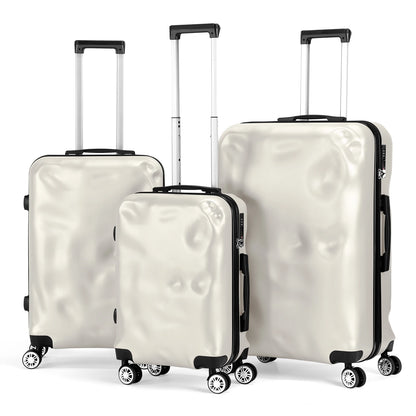 [2024 New Arrival] 3PCS Luggage Set ABS Suitcase Set with TSA Lock Spinner Wheel Large Capacity Family Travel Luggage