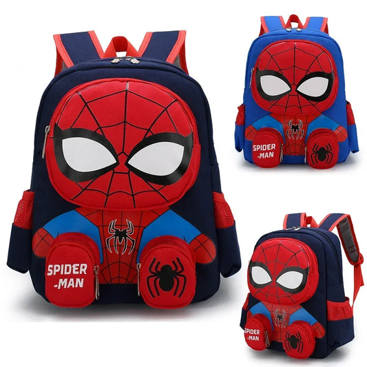 Spiderman Backpacks Super Heroes Student School Bag Cartoon 3d Stereo Kindergarten Backpack Children's Travel Bag Birthday Gift