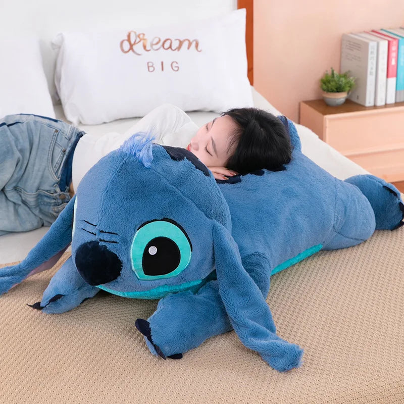 Puppy Stitch Doll Blue Stitch Plush Long Pillow Toys Girl Sleeping Leg Clamping Plushies Doll Children's Birthday Pillow Gift