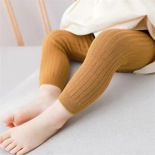 Lawadka Children's Girls Boys Pants Knitted Leggings For Girls Tights Solid Baby Kids Trousers Pantyhose For 0 to 6Years Spring