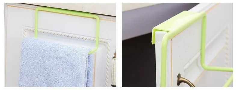 Towel Rack Hanging Holder Organizer Bathroom Kitchen Cabinet Cupboard Hanger Kitchen Bathroom Accessories Gadgets Cooking Tools