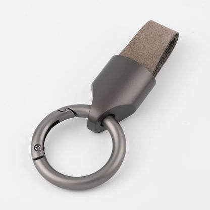 Fashion Durable Leather Car Key Ring Keychain Holder Accessories Suitable for Most Car Keys Keyholes Larger Than 1.2cm/0.47in