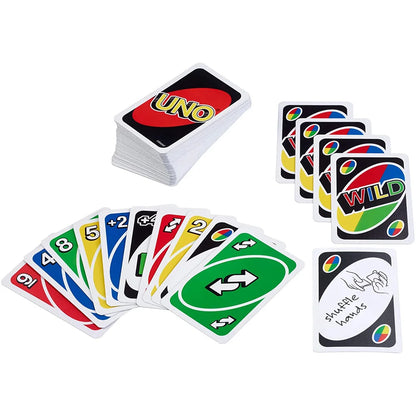 Mattel UNO Games Family Funny Entertainment Board Game Fun Playing Cards Kids Toys Gift Box uno Card Game