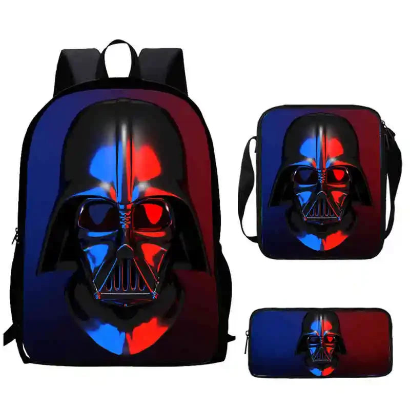 Cartoon S-Star-W-Wars Child School Backpack With Shoulder Bags Pencil Bags For Kindergarten,Best Gift For Boys and Girls