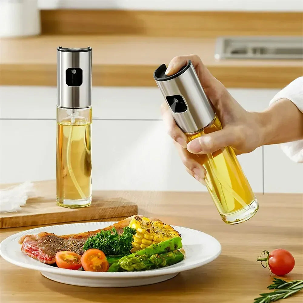 Glass Oil Sprayer for Cooking Olive Spray Mister for Salad BBQ Kitchen Baking Empty Vinegar Bottle