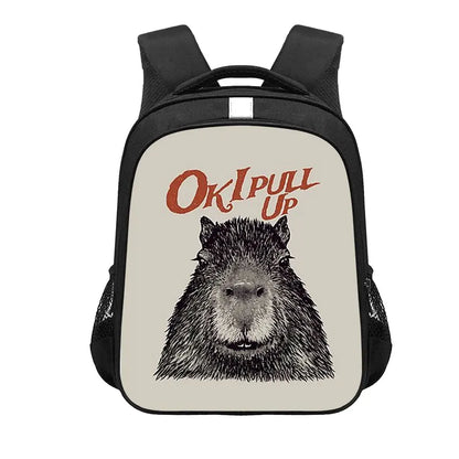 Kawaii Capybara Print Backpack Women Men Don't Worry Be Capy Children Student School Bags Laptop Kindergarten Rucksack Gift