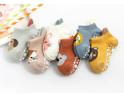 3 Pairs/Lot Newborn Baby Socks Kids Boys Girls Cotton Cartoon Soft Sock Children Toddler Non-Slip Short Socks For 0-3 Years