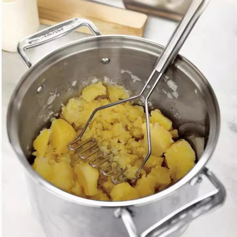 Stainless Steel Potato Masher Wave Shaped Potato Masher Kitchen Tool Kitchen Gadgets and Accessories