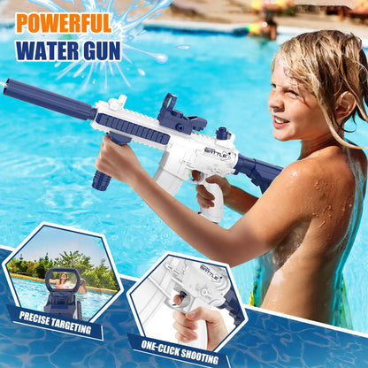 Electric Water Gun for Kids - Automatic Squirt Gun With up to 32 Ft Long Range, Summer Outdoor Beach Swimming Pool Soaker Toys