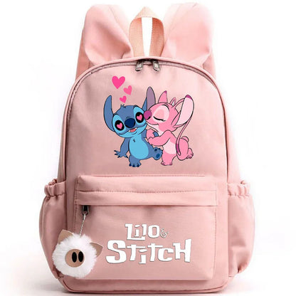 Disney Lilo Stitch Cute Backpack for Girl Boy Student Teenager Rucksack Women Casual School Bags Travel Rabbit Ears Mochila