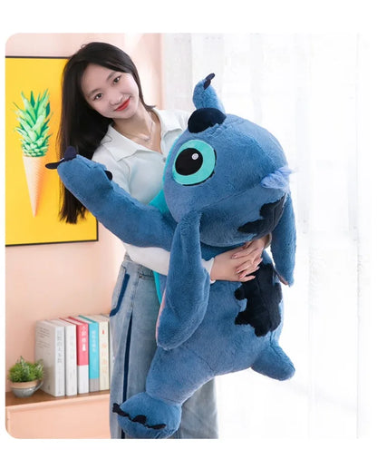 Puppy Stitch Doll Blue Stitch Plush Long Pillow Toys Girl Sleeping Leg Clamping Plushies Doll Children's Birthday Pillow Gift