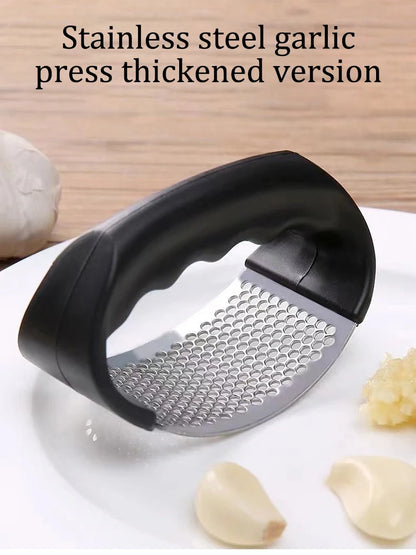 Stainless Steel Garlic Press Crusher Manual Garlic Mincer Chopping Garlic Tool Fruit Vegetable Tools Kitchen Gadget Accessories