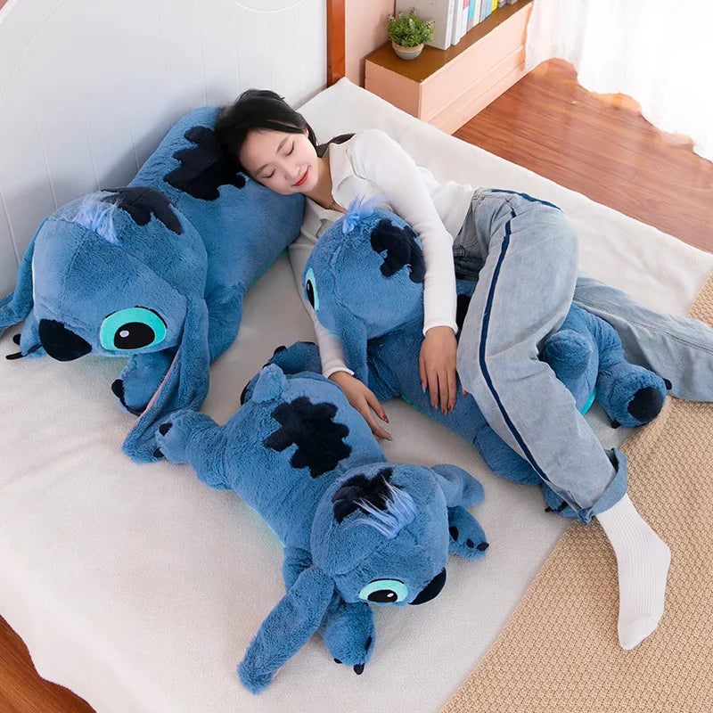 Puppy Stitch Doll Blue Stitch Plush Long Pillow Toys Girl Sleeping Leg Clamping Plushies Doll Children's Birthday Pillow Gift