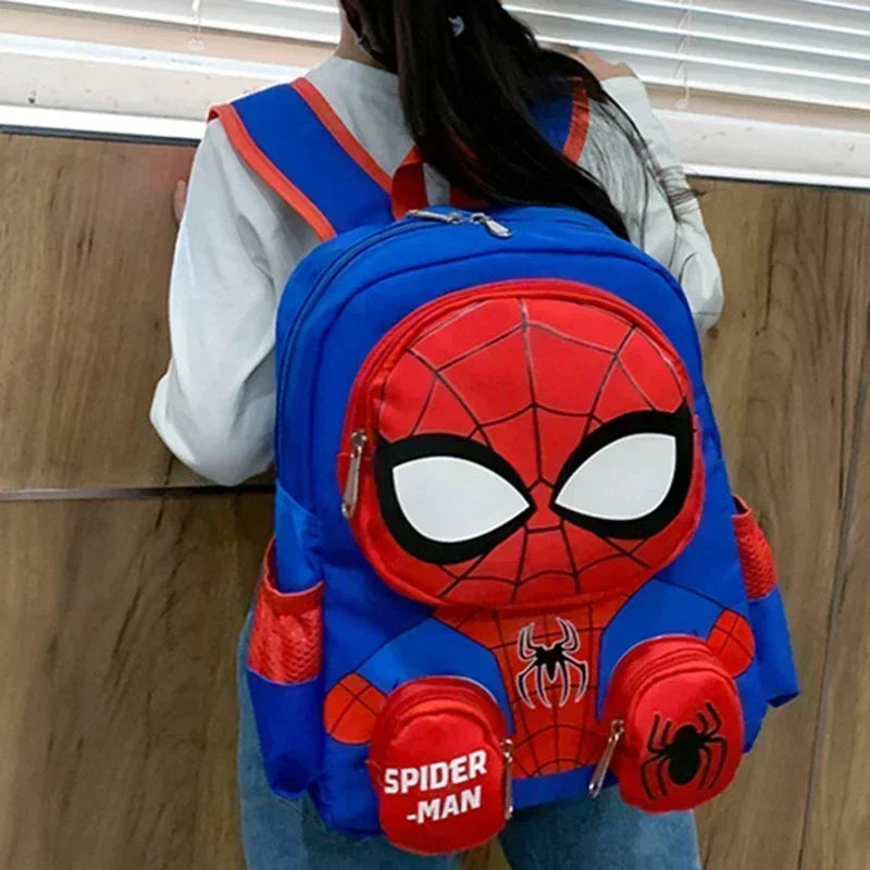 Spiderman Backpacks Super Heroes Student School Bag Cartoon 3d Stereo Kindergarten Backpack Children's Travel Bag Birthday Gift