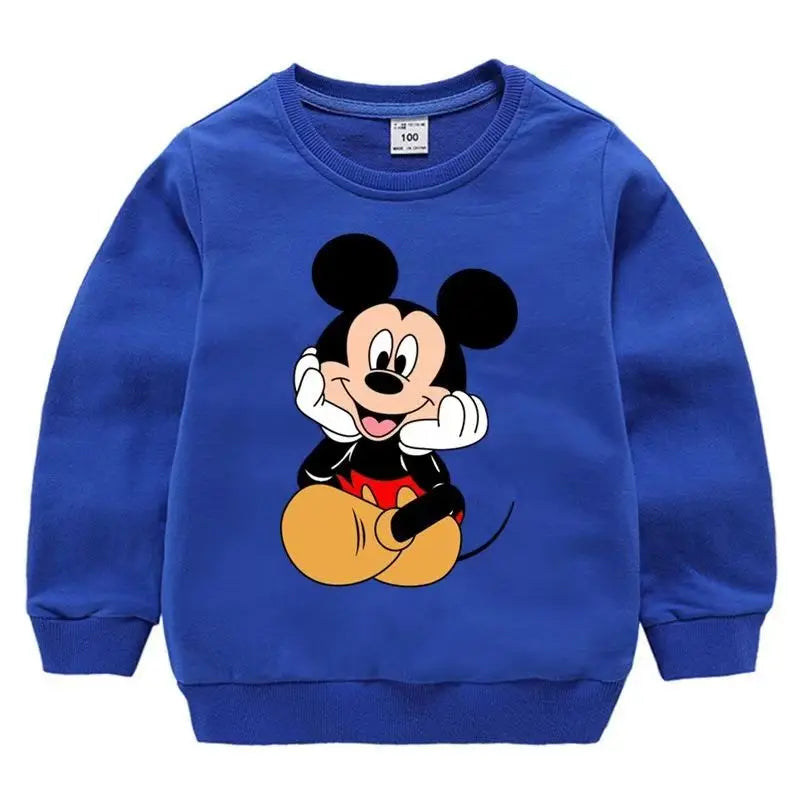 Autumn Baby Girls Clothes Disney Mickey Mouse Sweater Top Kid Boy Cartoon Pullover Children Long Sleeve Sweatshirts