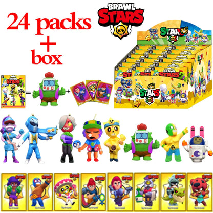 2-24pcs Anime brawl starsed Blind Box Figure Action Figurine Doll Kits Collection PVC Model Toy Wholesale children Birthday Gift