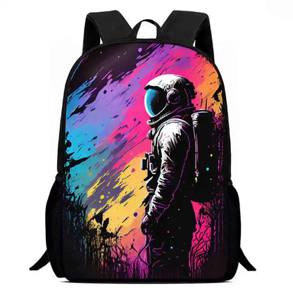 Cartoon Night Sky Child School Backpack With Lunch Bags Pencil Bags For Kindergarten,Best Gift For Boys and Girls