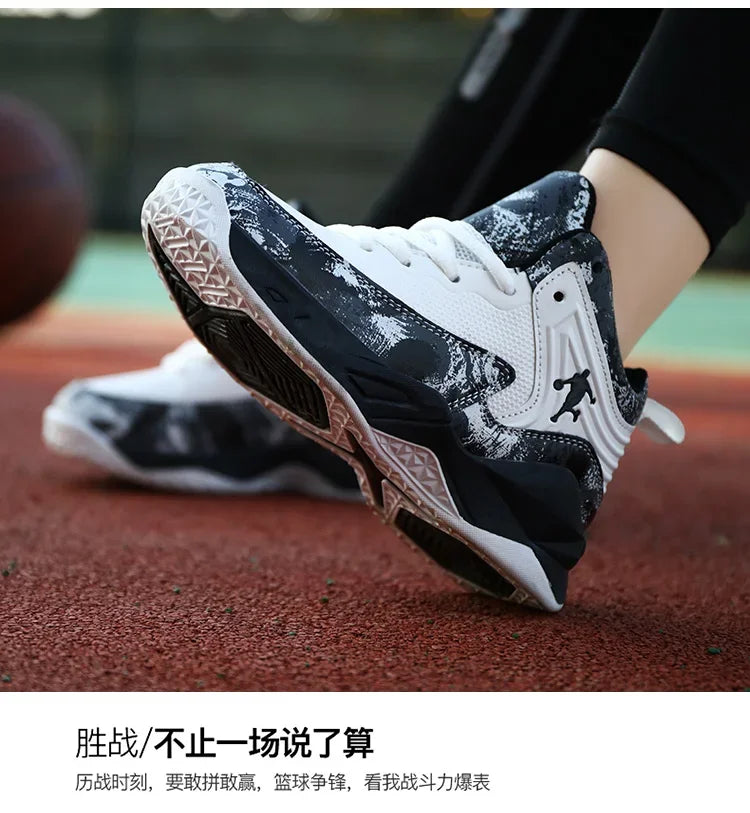 2024 New Boys Brand Basketball Shoes for Kids Sneakers Thick Sole Non-slip Children Sports Shoes Child Boy Basket Trainer Shoes