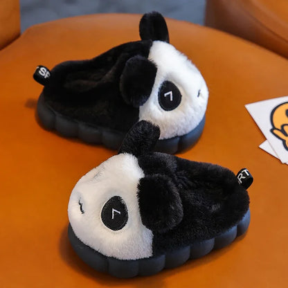 New Children's Multiple Cute Cartoon Flat Plush Slippers Soft Sole Non-slip Winter Warm Baby Boys Girls Indoor Home Cotton Shoes