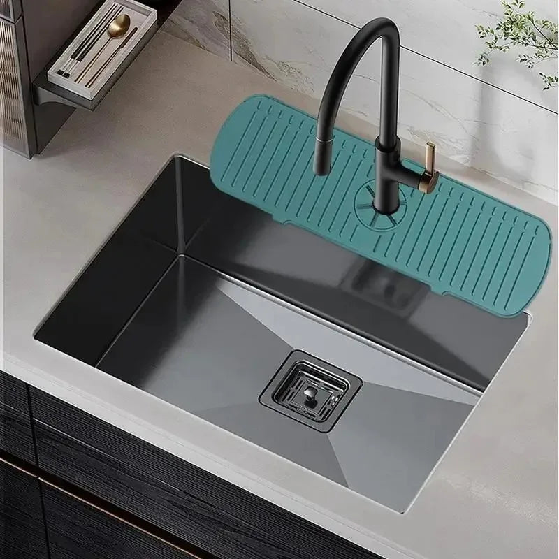 Kitchen Faucet Splash Pad Silicone Sink Faucet Splash Guard Mat Sponge Drain Pad Countertop Protector for Kitchen Bath Gadgets