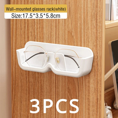 Glasses Display Cabinet Sunglasses Storage Box Wall Mounted Perforated Free Sunglasses Storage Glasses Rack Home Tidying