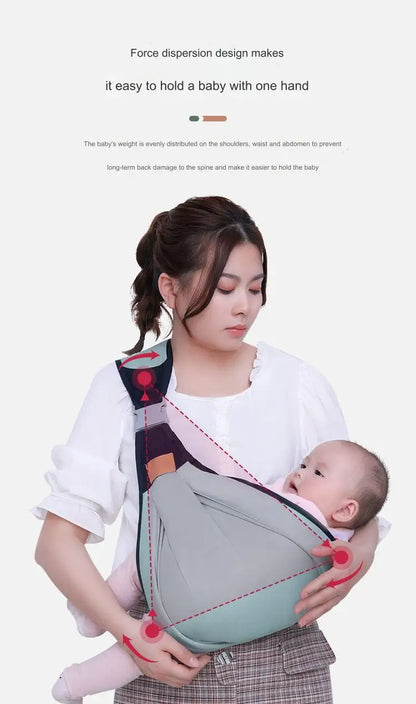 Child Carrier Wrap Multifunctional Baby Carrier Ring Sling for Baby Toddler Carrier Accessories Easy Carrying Artifact Ergonomic