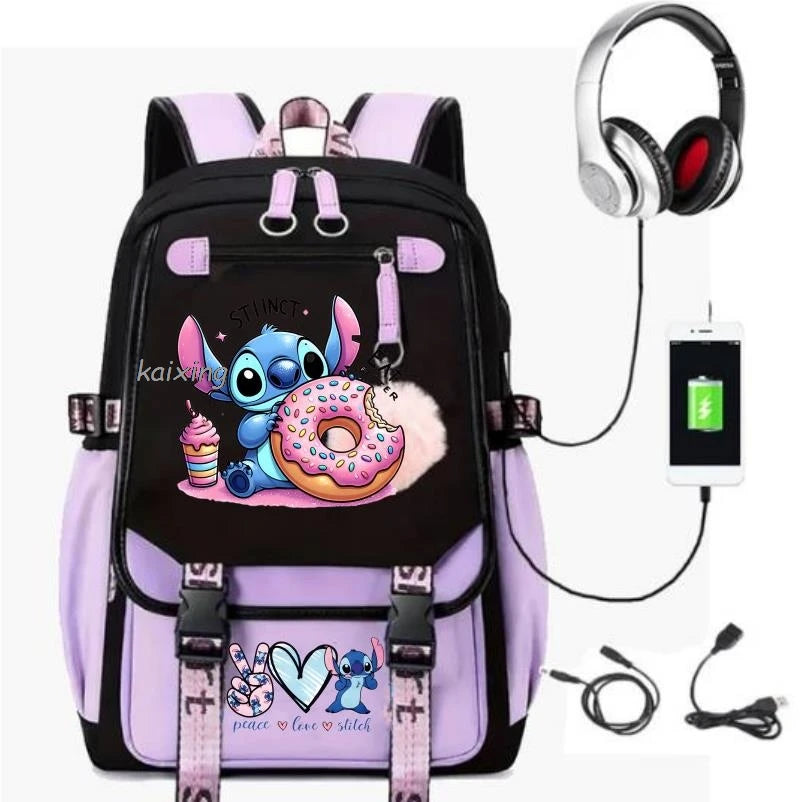 Hot Disney Lilo Stitch Backpack Girls Boys Student Teenager Back To School Rucksack Schoolbag Leisure Bag Women Mochilas Escolar