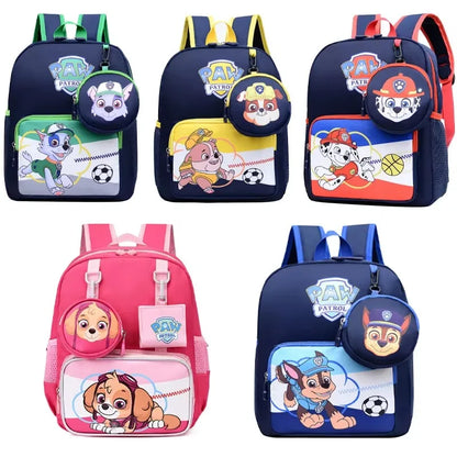 PAW Patrol Backpack School Bag High Capacity Waterproof Travel Storage Bags for Student Chase Skye Schoolbag Gifts for Children