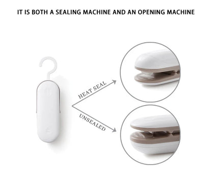 Mini Heat Sealer Portable Kitchen Accessories Tools Storage Plastic Bag Sealer Snacks Sealing Clip Mini Sealing Machine Bag Clip