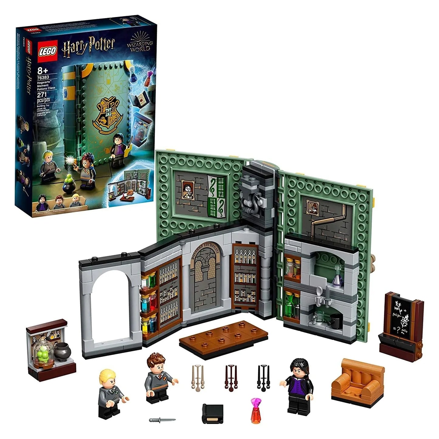 LEGO Harry Potter Hogwarts Moment: Potions Class 76383 Brick-Built Playset with Professor Snape’s (270 Pieces)