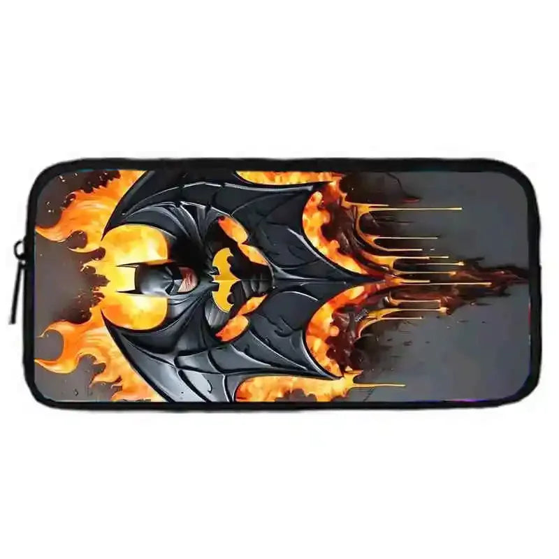 Cartoon Super Hero B-BatmanS School Backpack,Lunch Bags,Pencil Bags for 4-8 Years Old,Cartoon School Bags for Boy Girl Best Gift