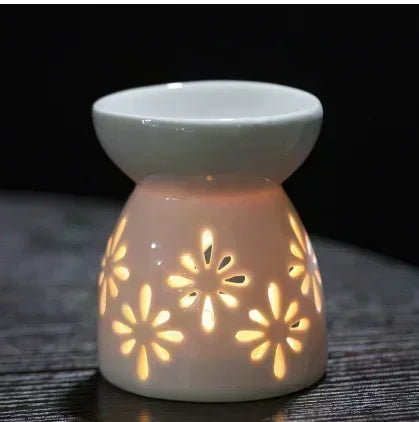 Household Romantic Ceramic Aromatherapy Stove Indoor Candle Retro Aromatherapy Stove Bedroom Lamp Stove