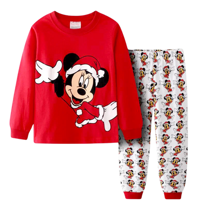 New Spring Autumn Children's Clothing Set Mickey Minnie girl boy Sleepwear Kids Pajamas Set Baby Girls Cotton Cartoon Pyjamas