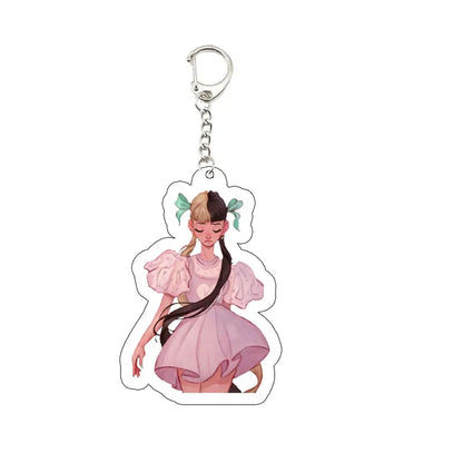 Melanie Martinez Key Chain Key Ring Keychain for Accessories Bag Acrylic Sunny Pendant Melanie Martinez Keyring Chains Jewelry F