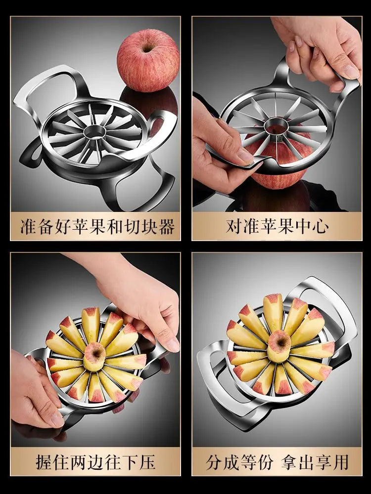 Large Household Multi-Function Fruit Slicer, 304 Stainless Steel Apple Slicer, Kitchen Gadgets and Accessories, Kitchen Items