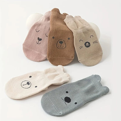 3 Pairs of Soft, Breathable, Non-Slip Baby Floor Socks with Grips - Anti-Slip Crew for Infants, Toddlers, Boys, and Girls - Comf