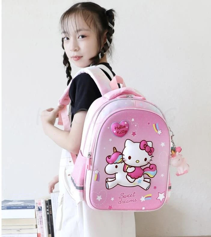 Lovely Kuromi Melody New Backpack For Girls Hello Kitty Princess School Bags Kids Satchels Kindergarten Bookbag Mochila Infantil