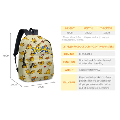 pokemon, pikachu, cartoon, elementary and middle school students' schoolbags, children's backpacks  anime  anime figure