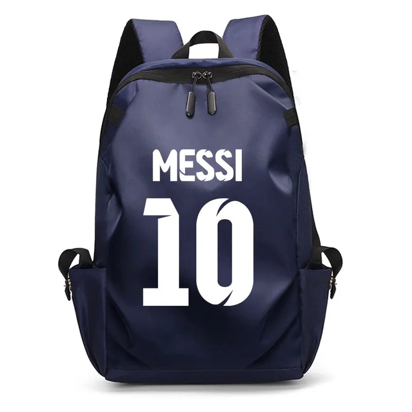 Football Super Stars MES SI Backpack Boy Girl Unisex College Student Backpack Women Men Laptop Teens Student USB Port Rucksack